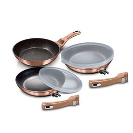 BERLINGERHAUS Sada pánví s odnímatelnou rukojetí 5 ks Rosegold Metallic Line BH-7054