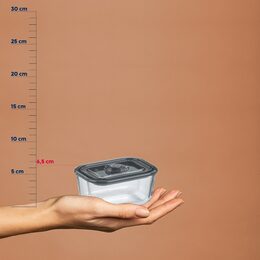 KELA Dóza na potraviny skladovací Aurelia sklo 14,0x10,0x6,5cm 0,4l KL-12643