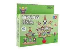 Hra balanční herkules mini dřevo 26ks 3 barvy v krabičce 21x19x3,5cm