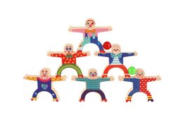 Hra balanční herkules mini dřevo 26ks 3 barvy v krabičce 21x19x3,5cm