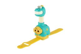 Projektor dinosaurus na ruku plast 11cm na baterie 3 barvy na kartě 12 ks v boxu