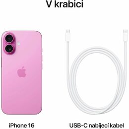 Mobilní telefon Apple iPhone 16 256GB růžový
