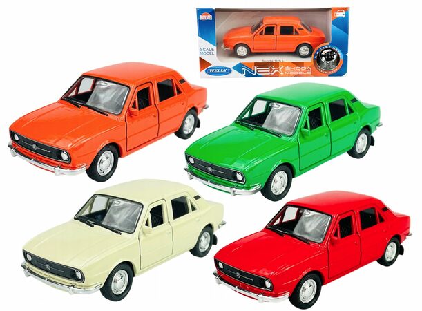 Welly ŠKODA 105L auto oficiální model 1:34 kov 11,5cm na volný chod