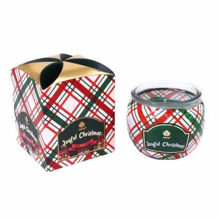 AROME vánoční svíčka vosková ve skle 90g Joyful Christmas 0312