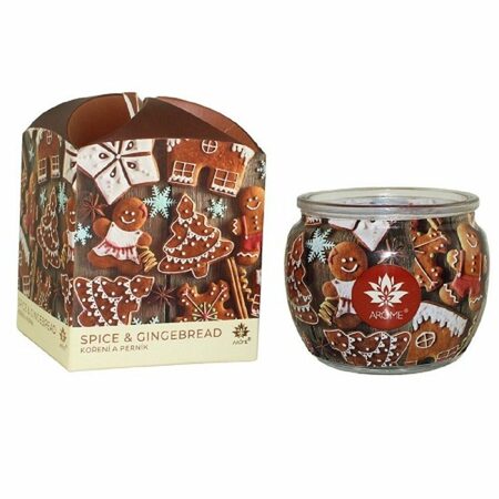 AROME vánoční svíčka vosková ve skle 90g Spice&Gingerbread 0313