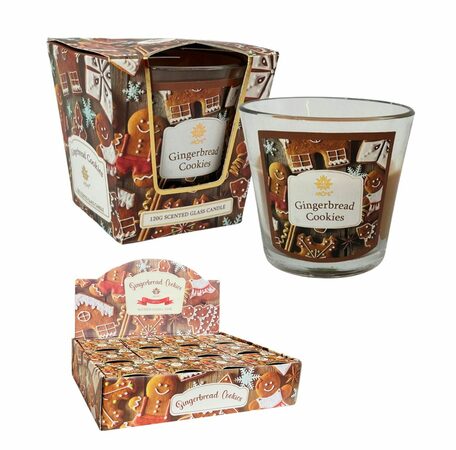 AROME vánoční svíčka vosková ve skle 120g Gingerbread Cookies 0316