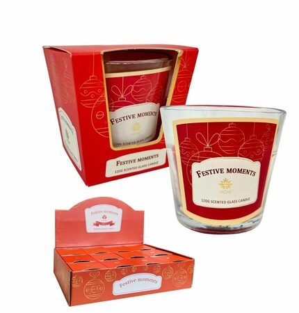 AROME vánoční svíčka vosková ve skle 120g Festive Moments 0320