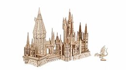 Hračka Ugears 3D dřevěné mechanické puzzle Hrad Bradavice, Harry Potter