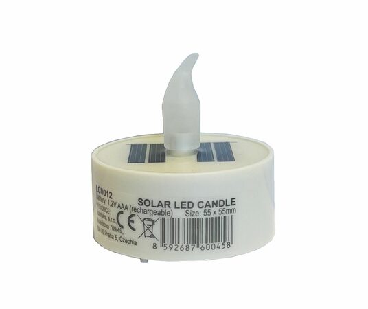 Eurakles LED LC0012 čajová svíčka SOLÁRNÍ bílá