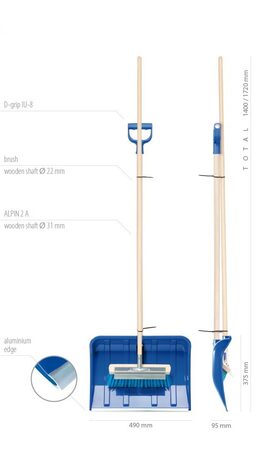 hrablo CLEAN PH 49x36cm + smeták chodníkový 40x170cm