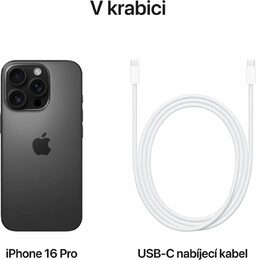 Mobilní telefon Apple iPhone 16 Pro 256GB černý titan