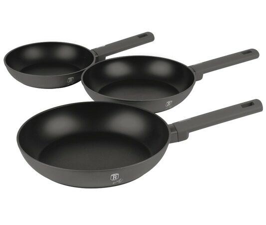 BERLINGERHAUS Sada pánví s titanovým povrchem 3 ks Antracit Collection BH-8138