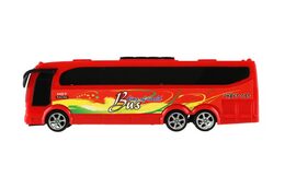 Teddies Autobus plast 25cm na setrvačník asst 2 barvy v krabičce