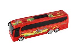 Teddies Autobus plast 25cm na setrvačník asst 2 barvy v krabičce