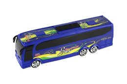 Teddies Autobus plast 25cm na setrvačník asst 2 barvy v krabičce
