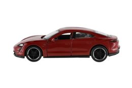 Auto Welly Porsche Taycan Turbo S kov/plast 12cm 4 barvy na zpětné natažení 12ks v boxu