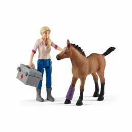 Hračka Schleich Návštěva lékaře u klisny a hříběte