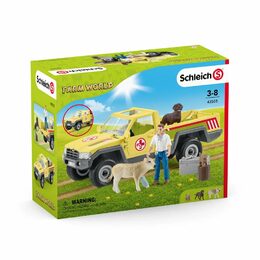 Hračka Schleich Záchranné terénní auto s veterinářem