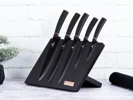BERLINGERHAUS Sada nožů s magnetickým stojanem 6 ks Black Rose Collection BH-2407