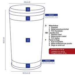 KELA Koš na prádlo SEVILLA černý KL-21818