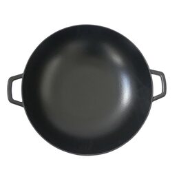 KELA Wok litinový s poklicí CALIDO 36 cm černá KL-12475