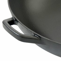 KELA Wok litinový s poklicí CALIDO 36 cm černá KL-12475