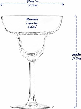 ALPINA Sklenice na margaritu a koktejly 250 ml sada 4 ks ED-249632