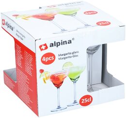 ALPINA Sklenice na margaritu a koktejly 250 ml sada 4 ks ED-249632