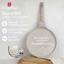BERLINGERHAUS Pánev na palačinky s titanovým povrchem 25 cm Sahara Collection BH-8055