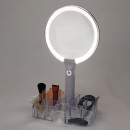 EXCELLENT Kosmetické zrcátko s LED osvětlením a organizérem 18 x 34,5 cm KO-170488360