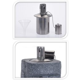 HOMESTYLING Olejová lampa MOAI 31 cm šedá KO-259000120