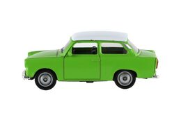 Auto Welly Trabant 1:60 kov 7cm asst mix barev volný chod v krabičce 36ks v boxu