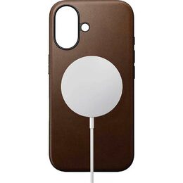Modern leather case iPhone16 brown NOMAD