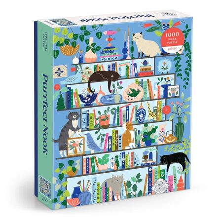 Galison Puzzle Kočičí knihovna 1000 dílků