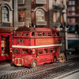 RoboTime 3D dřevěná skládačka Londýnský double-decker