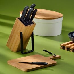 KELA Blok na nože Kiril černý 24,0x11,0x21,0cm KL-11284