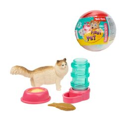 Míček s překvapením plast 6cm zvířátko s doplňky mix barev 24ks v boxu