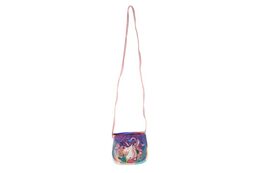 Kabelka/Taška duhová jednorožec plast 4 barvy v sáčku 17x15x3cm