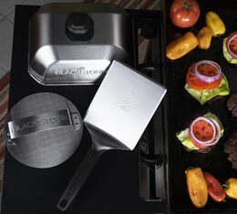 Blackstone sada Hamburger (špachtle, ruční lis, víko)