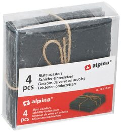 ALPINA Podtácky břidlicové sada 4 ks 10 x 10 cm ED-299358