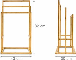 EDCO Držák na ručníky bambus 42x24x81,5cm ED-248434