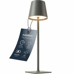 Classbach TL 4025 LED Dobíjecí stolní lampa šedá 38 cm