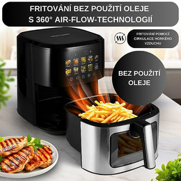 ProfiCook FR 1286 H Horkovzdušná fritéza s barevným displejem 6,5l