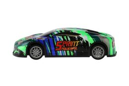 Auto RC závodní 27MHz plast 20cm na baterie se světlem 3 barvy v krabici 27x10x13cm