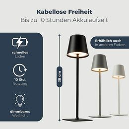 Classbach TL 4025 LED Dobíjecí stolní lampa černá 38 cm