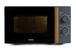 Mikrovlnná trouba - šedá - WOOD YOU - DOMO DO2920, Objem: 20 l, Talíř: 25,5 cm,