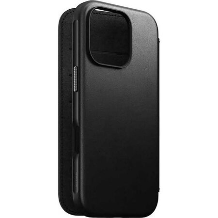 Modern leath folio iPhone 16Pro bk NOMAD