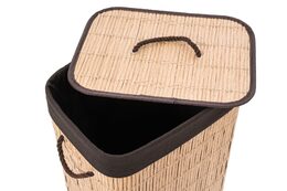 Koš na prádlo G21 72 l, ratanový design s hnědým košem