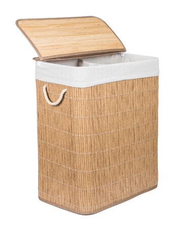Koš na prádlo G21 105 l s rozdělovačem, ratanový design s bílým košem