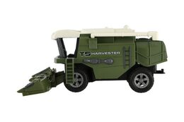 Kombajn na kukuřici RC plast 22cm 27MHz na baterie se světlem v krabici 30x21x12cm